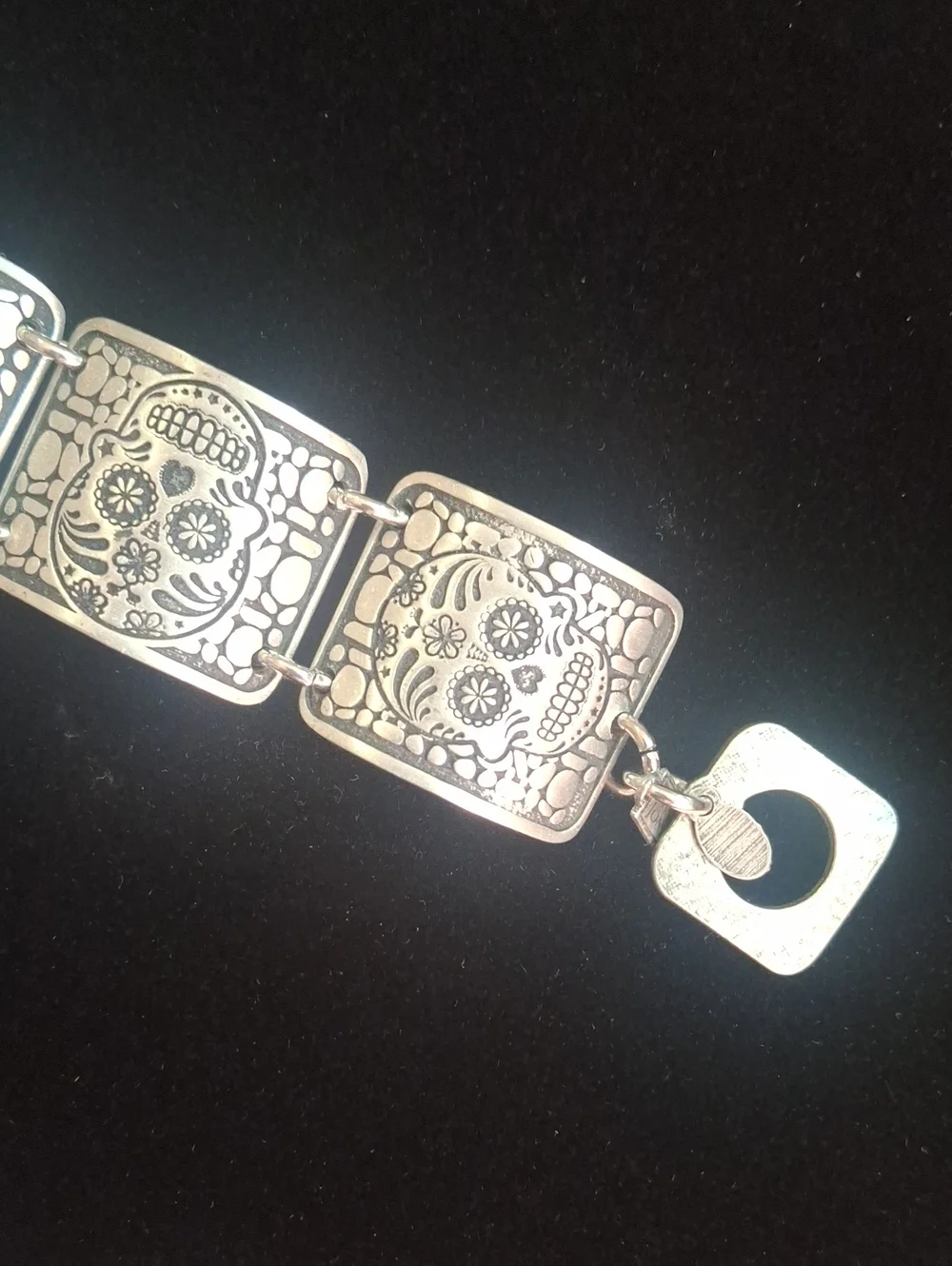 Day of the Dead Sugar Skull Link Bracelet
